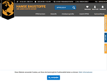 Tablet Screenshot of hanse-baustoffe.de